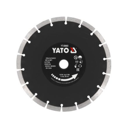 YATO Diamant-Trennscheibe 230 x 2,2 x 10 x 22,2 mm segmentiert