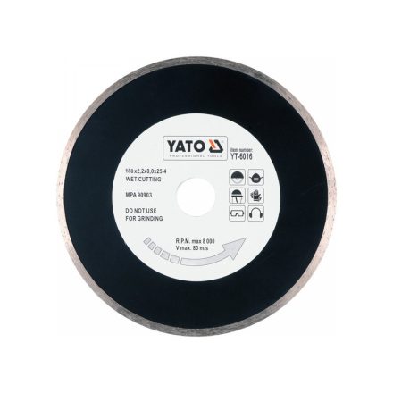 YATO Diamanttrennscheibe 180 x 2,2 x 5,3 x 25,4 mm kontinuierlich