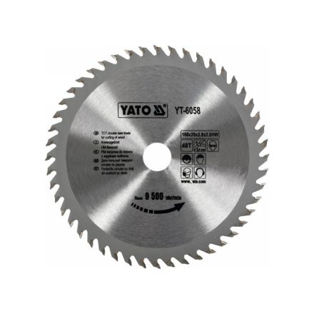 YATO Sägeblatt für Holz 160 x 20 x 2,0 mm / 48T
