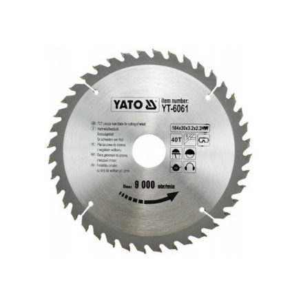 YATO Sägeblatt für Holz 184 x 30 x 2,2 mm / 40T