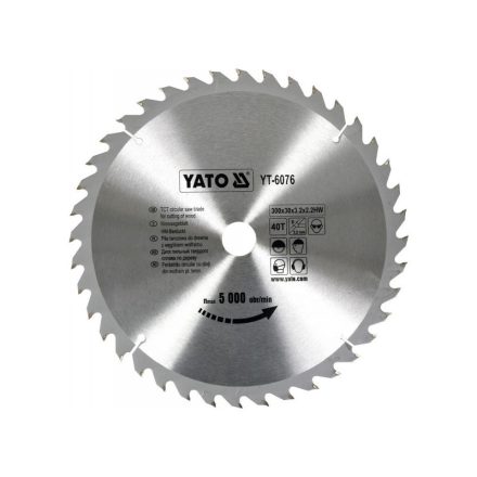 YATO Sägeblatt für Holz 300 x 30 x 2,0 mm / 40T