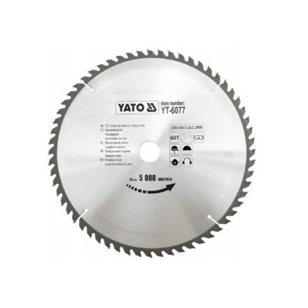 YATO Sägeblatt für Holz 300 x 30 x 2,0 mm / 60T