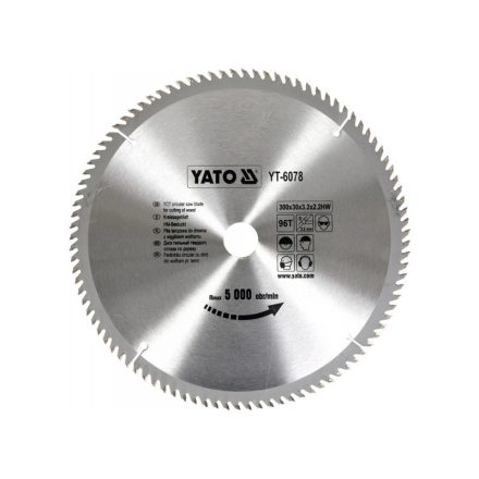 YATO Sägeblatt für Holz 300 x 30 x 2,0 mm / 96T