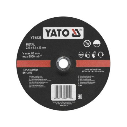 YATO Reinigungsscheibe für Metall 230 x 6,0 x 22,2 mm