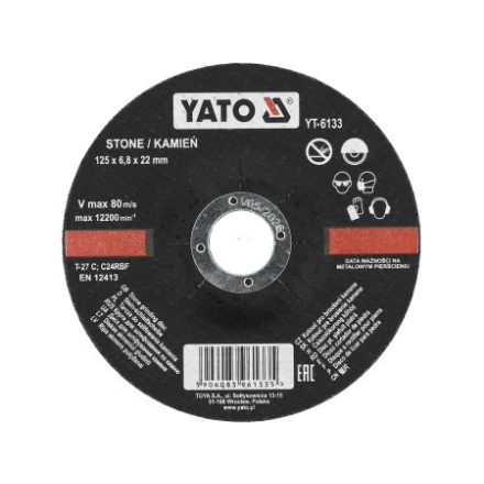 YATO Reinigungsscheibe für Stein 125 x 6,8 x 22,2 mm