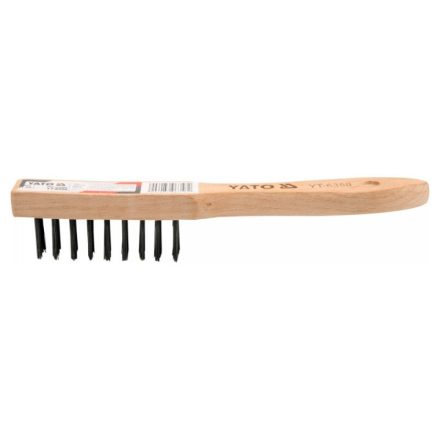 YATO Drahtbürste mit 4-reihigem Holzgriff