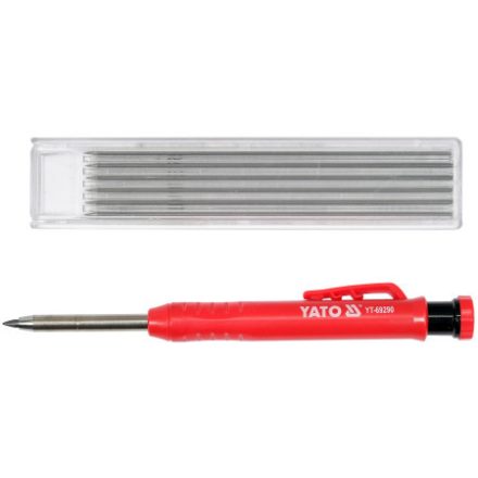 YATO Metall Zimmermannsbleistift nachfüllbar 150 mm + 6 Minen
