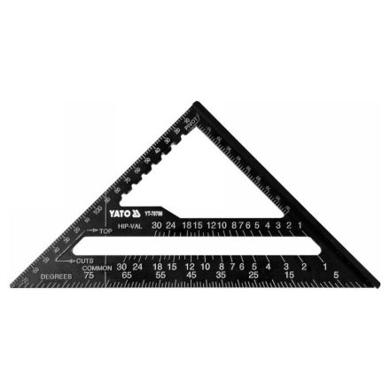 YATO rechtwinkliges Lineal mit Basis 180 mm