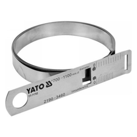 YATO Präzisionsmessband (+-0,01 mm), Durchmesser 700-1100 mm, Umfang 2190-3460 mm Inox