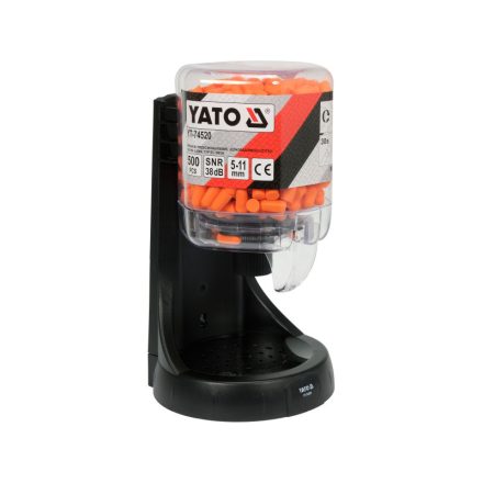 YATO Ohrstöpsel 5-11 mm in einer Halterung, die auf der Theke platziert werden kann (250 Paar/Karton)