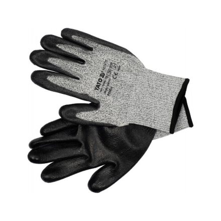 YATO Arbeitsschutzhandschuhe PU getaucht 10 schnittfest