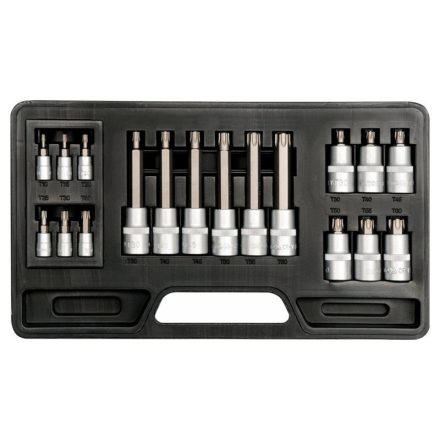 YATO Bit-Steckschlüsselsatz 18-teilig Torx 1/4", 1/2" CrV