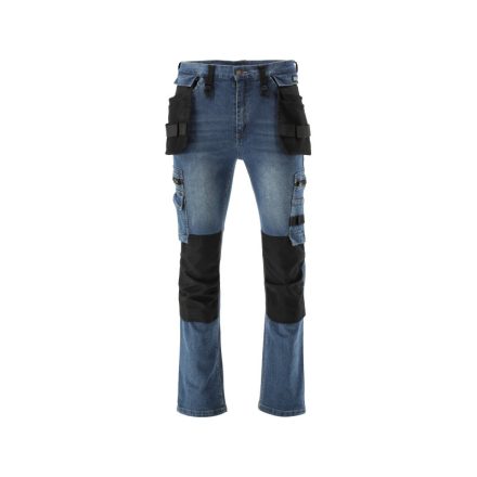 YATO Arbeitsschutzjeans lange Hose Größe L/XL 17 Taschen dunkelblau