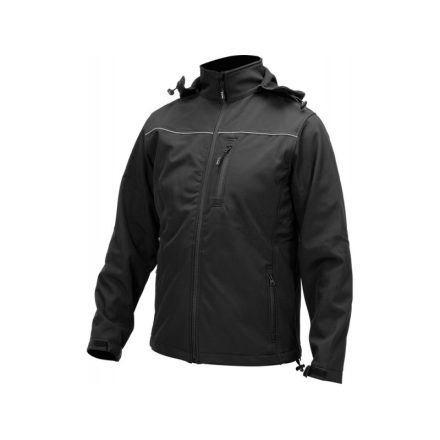 YATO Arbeitsschutz-Softshelljacke mit Kapuze schwarz XL Größe 3 Taschen
