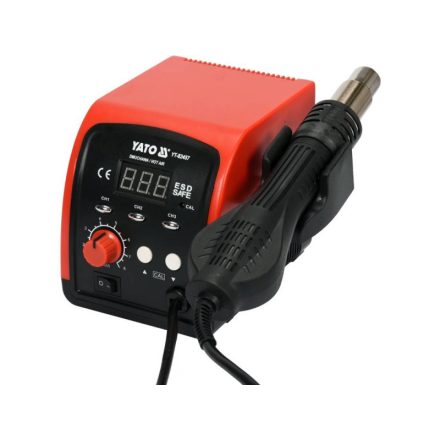 YATO Heißluftgebläsestation LED-Anzeige 750 W