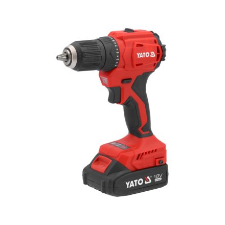 YATO Akku-Bohrmaschine 45 Nm 18 V bürstenlos (1 x 2,0 Ah Akku + Ladegerät)