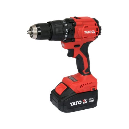YATO Akku-Schlagbohrschrauber 120 Nm bürstenlos 18 V (2 x 4,0 Ah Akku + Ladegerät)