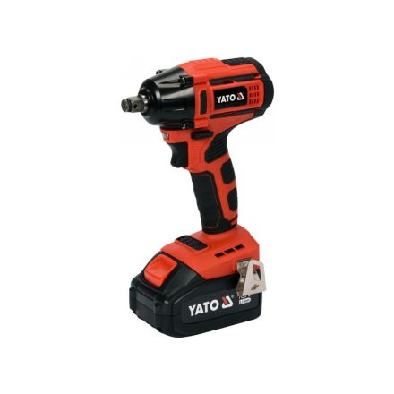 YATO Akku-Schlagschrauber 1/2" 250 Nm ohne Kohlebürste 18 V Li-Ion (1 x 3,0 Ah Akku + Ladegerät)