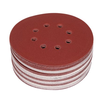 YATO Klettschleifscheibe 150 mm / P180 8 Löcher (50 Stück)